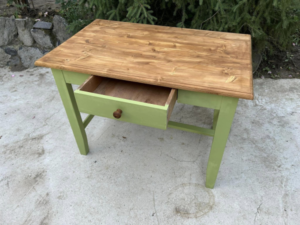 ST30 - Vintage stôl v zelenej farbe - Cena 135€ 3