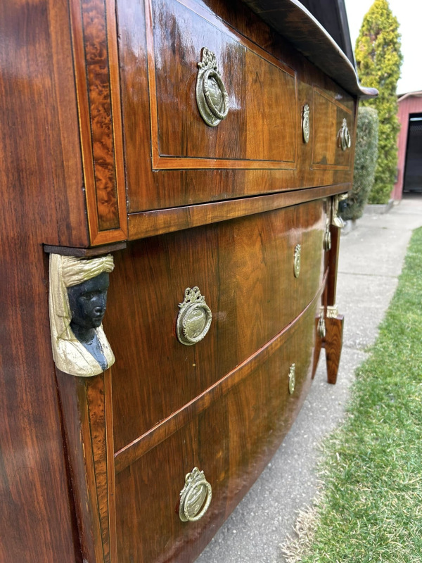 Empírová komoda kompletne zreštaurovaná - cena dohodou 8
