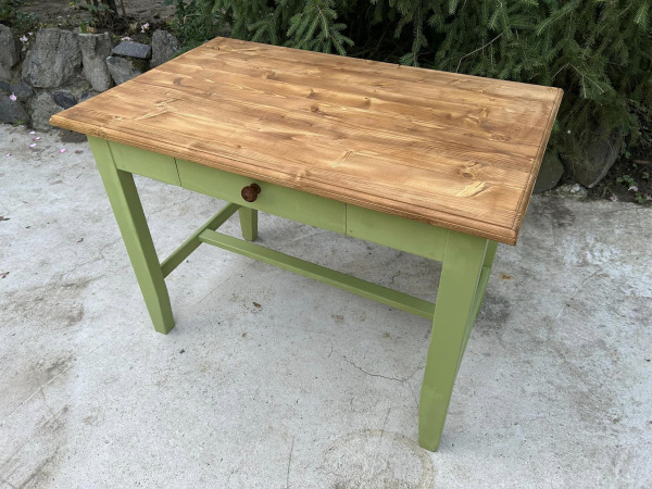 ST30 - Vintage stôl v zelenej farbe - Cena 135€ 5