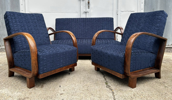 F195 - Sedacia súprava v čistom štýle “Art DECO” - Cena 2.000 € (za 2x kreslo a 1x sofa).