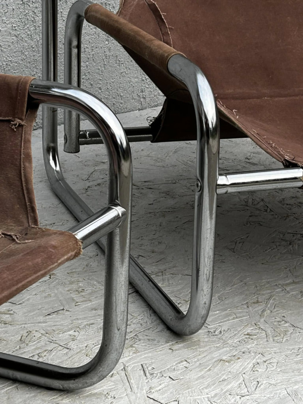 Bauhaus chrómové kreslá - Švédsko 1970s. Dizajn: Johan Bertil Häggström. - Cena 500€/pár 4