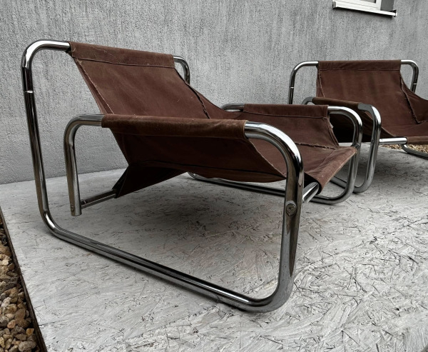 Bauhaus chrómové kreslá - Švédsko 1970s. Dizajn: Johan Bertil Häggström. - Cena 500€/pár 8