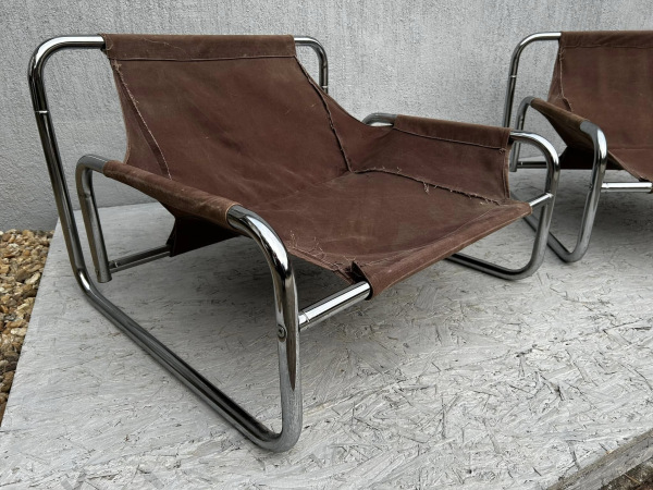 Bauhaus chrómové kreslá - Švédsko 1970s. Dizajn: Johan Bertil Häggström. - Cena 500€/pár 1