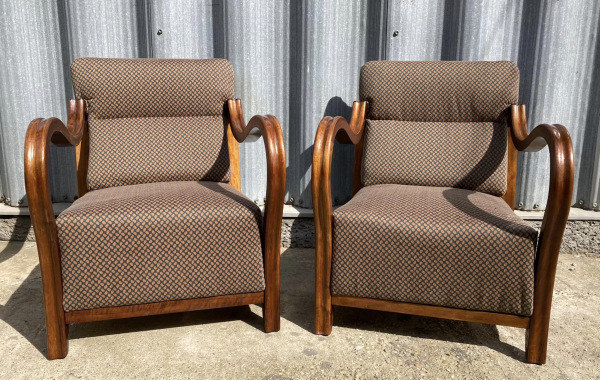 F098 - Kompletne zreštaurované Art DECO kreslá - Cena 440€ / kus