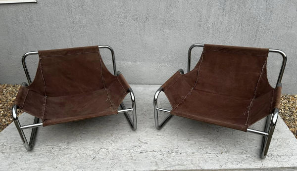 Bauhaus chrómové kreslá - Švédsko 1970s. Dizajn: Johan Bertil Häggström. - Cena 500€/pár 5