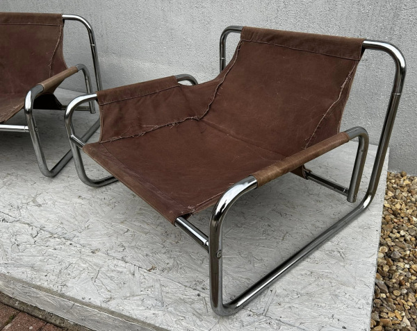 Bauhaus chrómové kreslá - Švédsko 1970s. Dizajn: Johan Bertil Häggström. - Cena 500€/pár 7