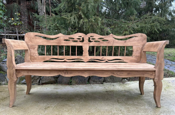 L35 - Vidiecka lavica s patinou. - Cena 360€ 1