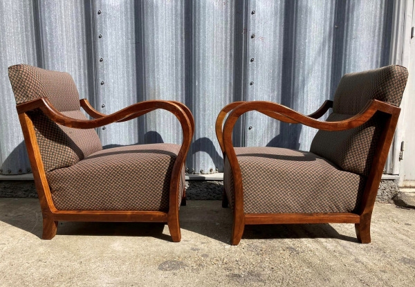 F098 - Kompletne zreštaurované Art DECO kreslá - Cena 440€ / kus 1