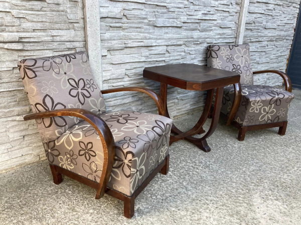 F025 - kreslá v štýle art deco - Cena 125€ / ks.