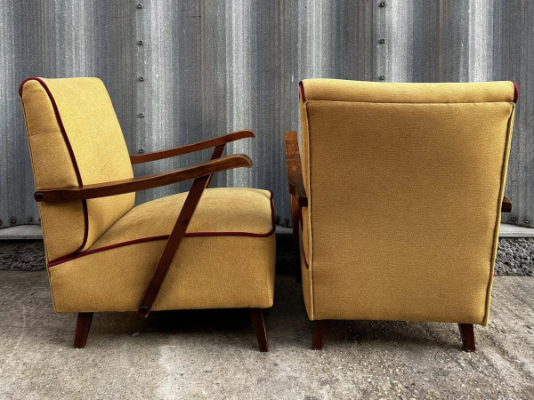 F122 - Art DECO kreslá kompletne zreštaurované - Cena 290€ / kus 3