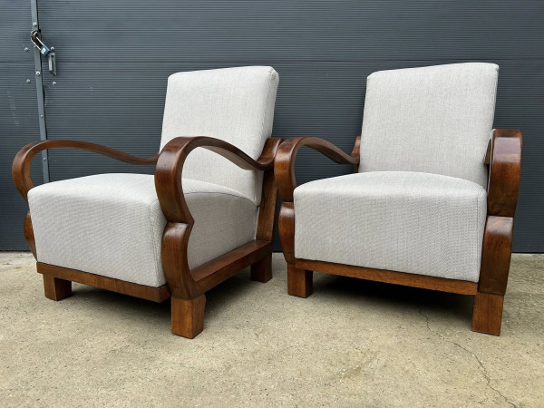 F194 - Art DECO kreslá zrenovované - Cena: 980€ za pár 3