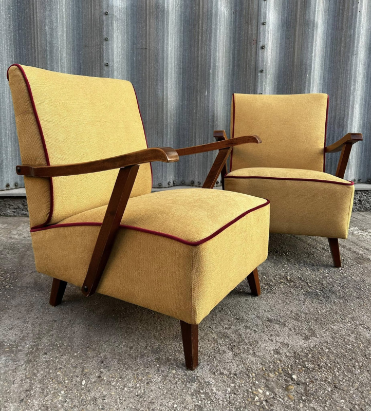 F122 - Art DECO kreslá kompletne zreštaurované - Cena 290€ / kus