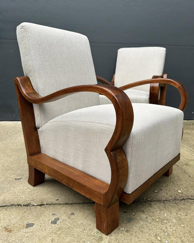 F194 - Art DECO kreslá zrenovované - Cena: 980€ za pár 2