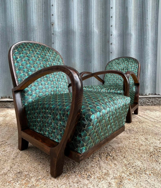 F223 - Luxusné Art DECO kreslá - Cena 1.100 € za pár