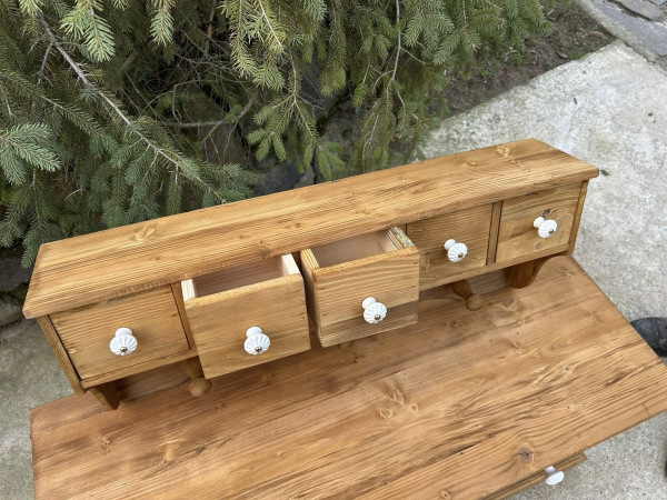 VES08 - Korenička/polička s vešiakom Vintage - Cena 145€ 4