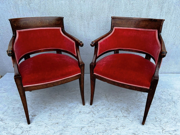 Starožitné kreslá Biedermeier/empire - Cena na vyžiadanie.