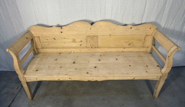 L44 - starožitná vidiecka lavica v prírodnej farbe - Cena 390€ 4