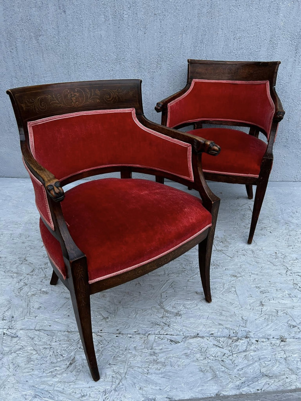 Starožitné kreslá Biedermeier/empire - Cena na vyžiadanie. 3