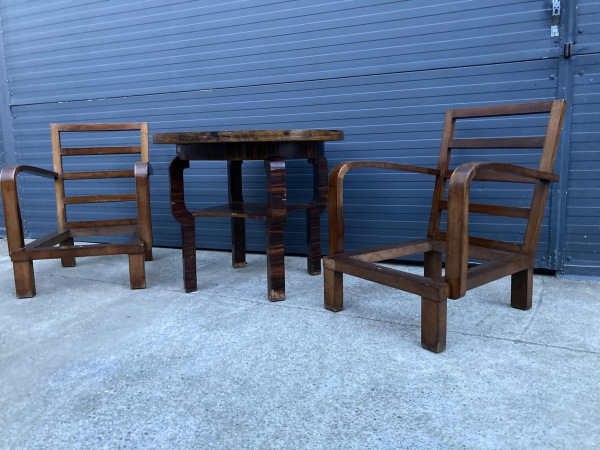 S24 - Art deco stolík " Makassar " - Cena 290€ 4