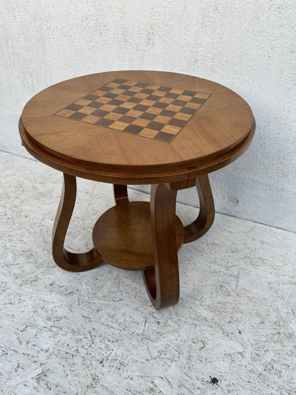 S34 -Art DECO stolík “TULIPÁN” šachový stolík - Cena 790€ 6