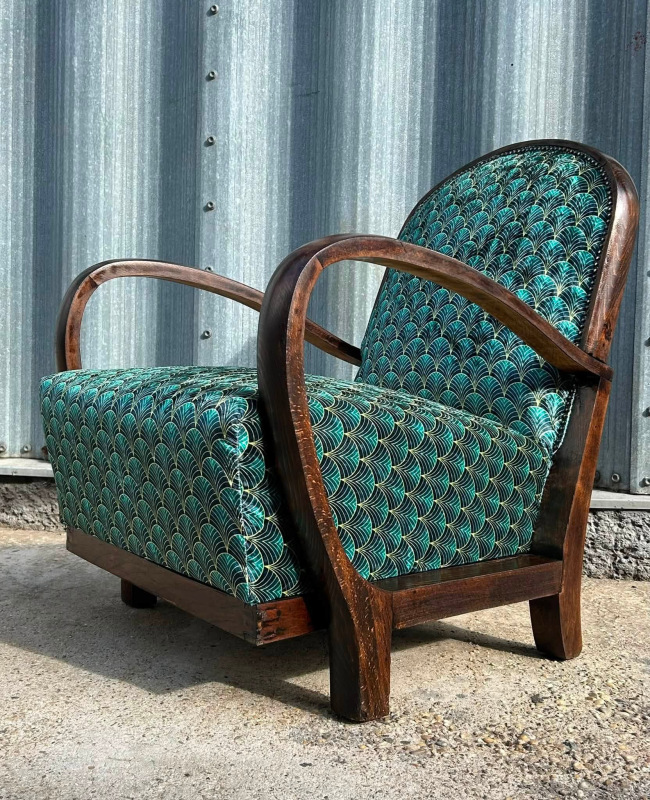 F223 - Luxusné Art DECO kreslá - Cena 1.100 € za pár 5