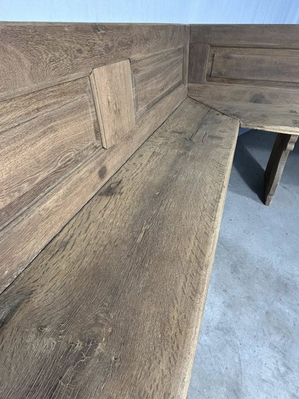 L47 - Starožitná rohová lavica z tvrdého dreva - Cena 620€ 3